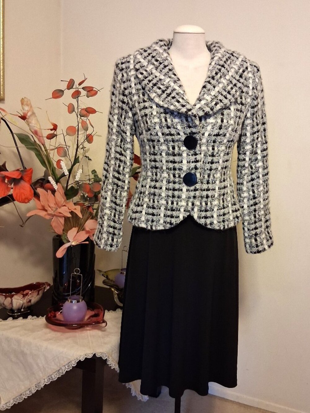 Robert Kitchen Luxury Women’s Wool Blend Lined Blazer Tailored Jacket Workwear M
